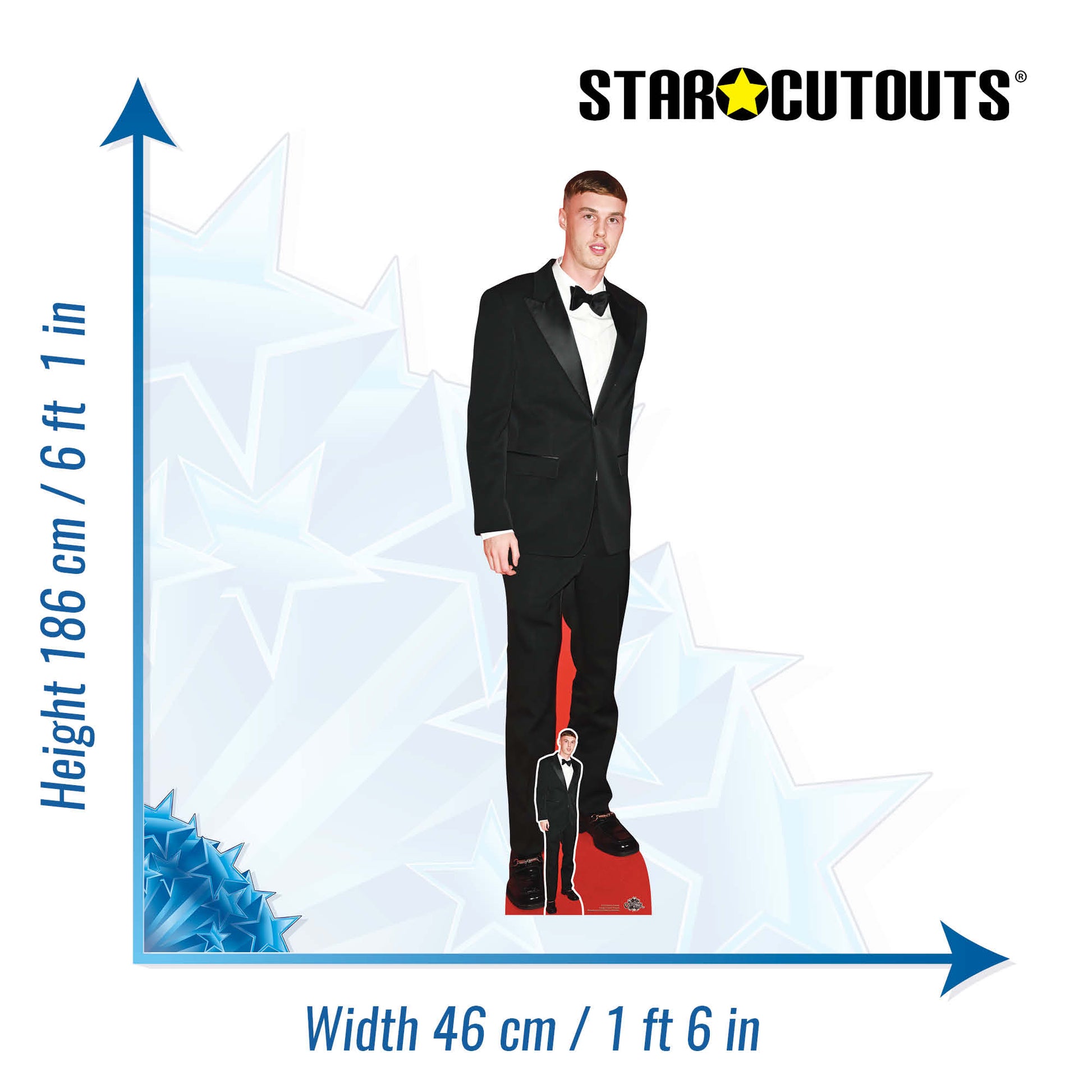 CS1254 Cole Palmer Cardboard Cut Out Height 186cm