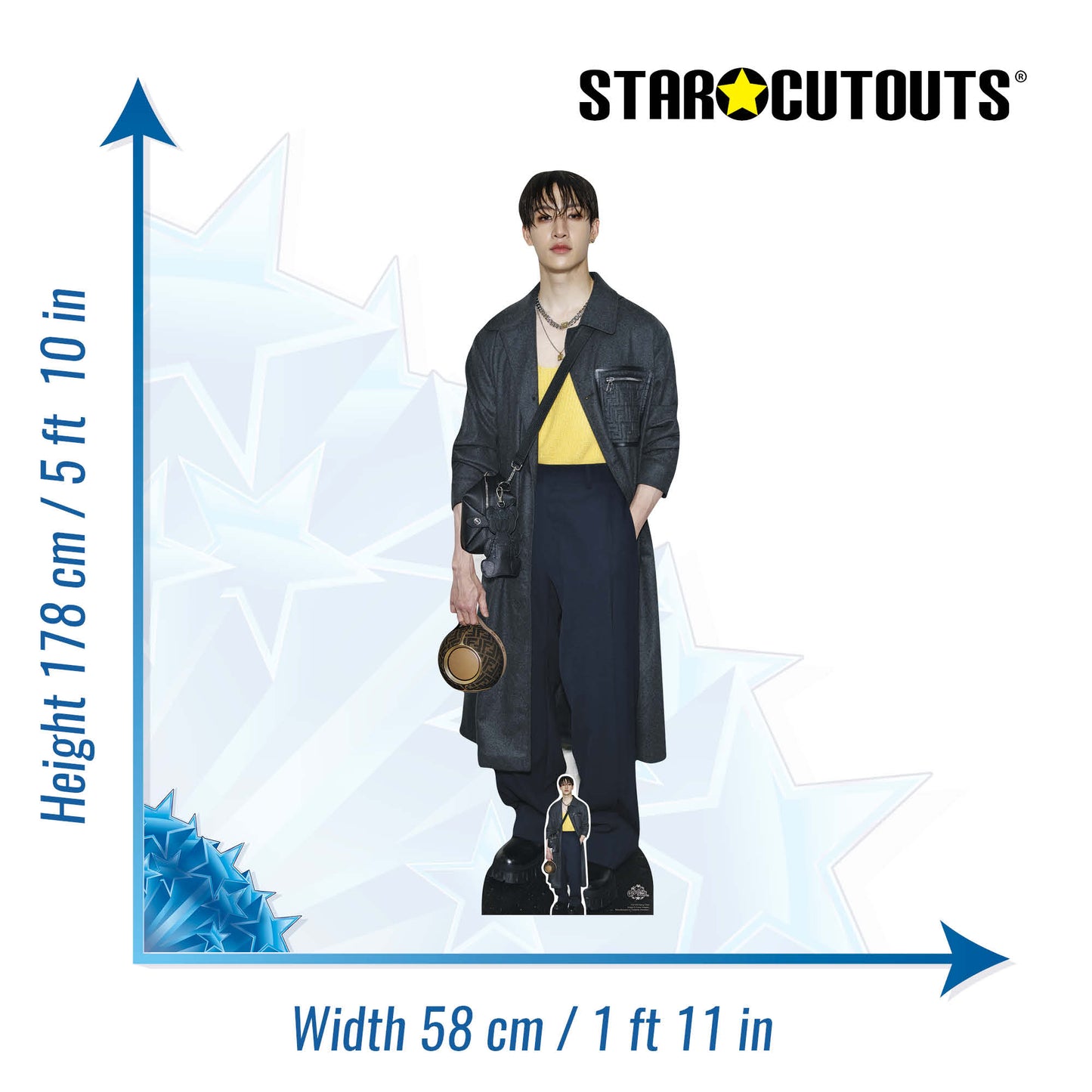 CS1255 Bang Chan Cardboard Cutout Height 178cm