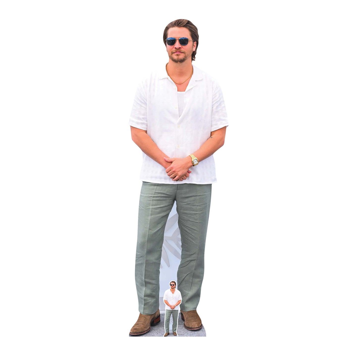 CS1256 Luke Grimes White Shirt Cardboard Cutout Height 186cm