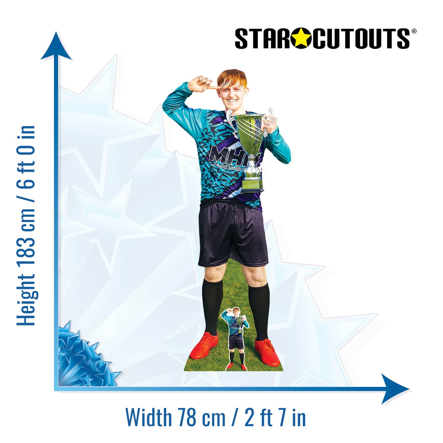 CS1264 Morgan Burtwistle Cardboard Cutout Height 183cm