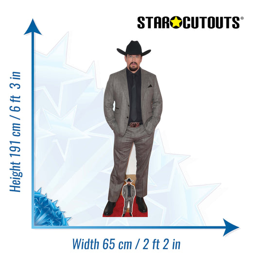 CS1266 Cole Hauser Cardboard Cutout Height 191cm