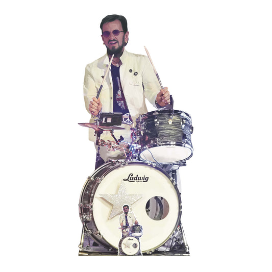 CS1268 Ringo Starr Drumming Cardboard Cutout Height 162cm