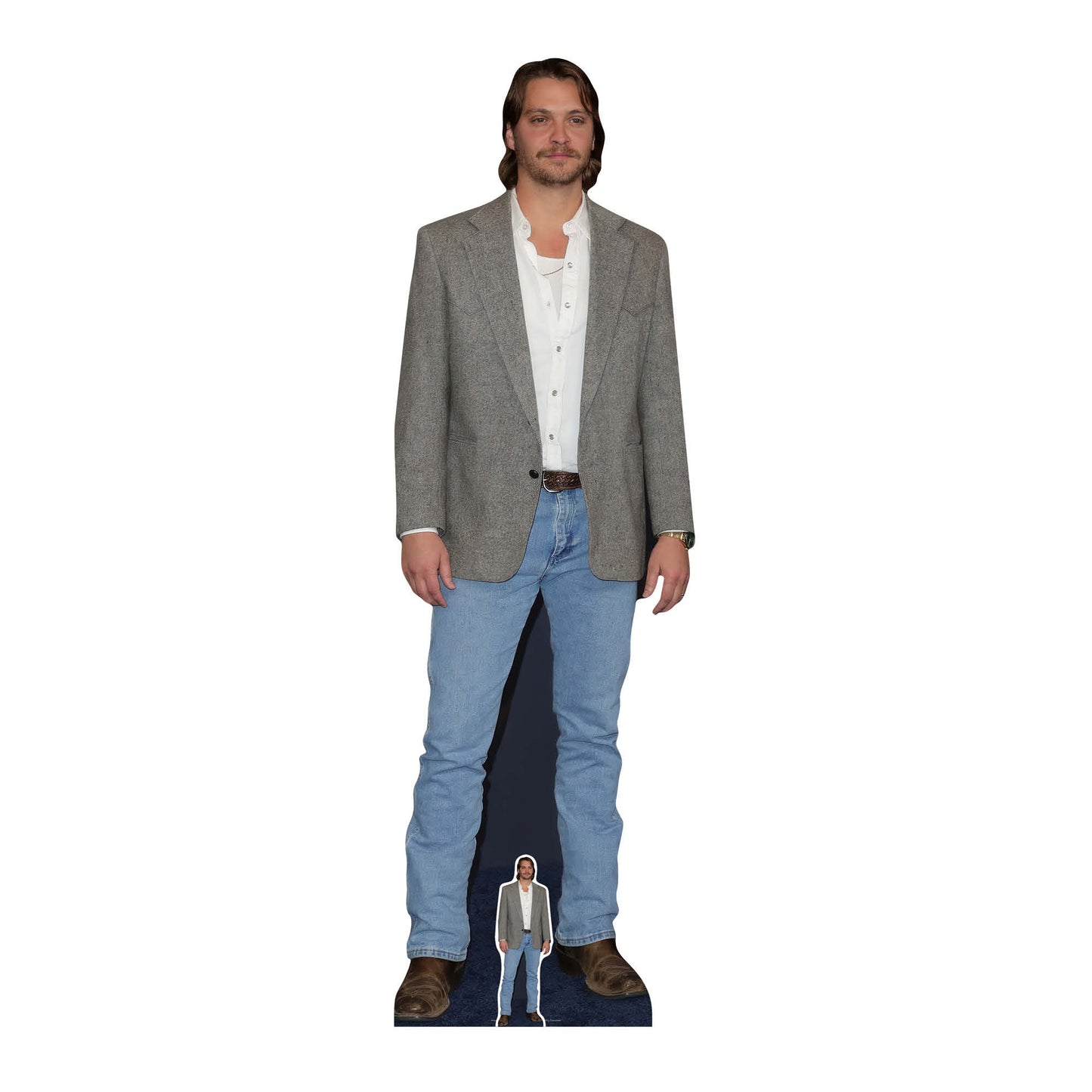 CS1272 Luke Grimes Grey Suit Jacket Cardboard Cutout Height 186cm