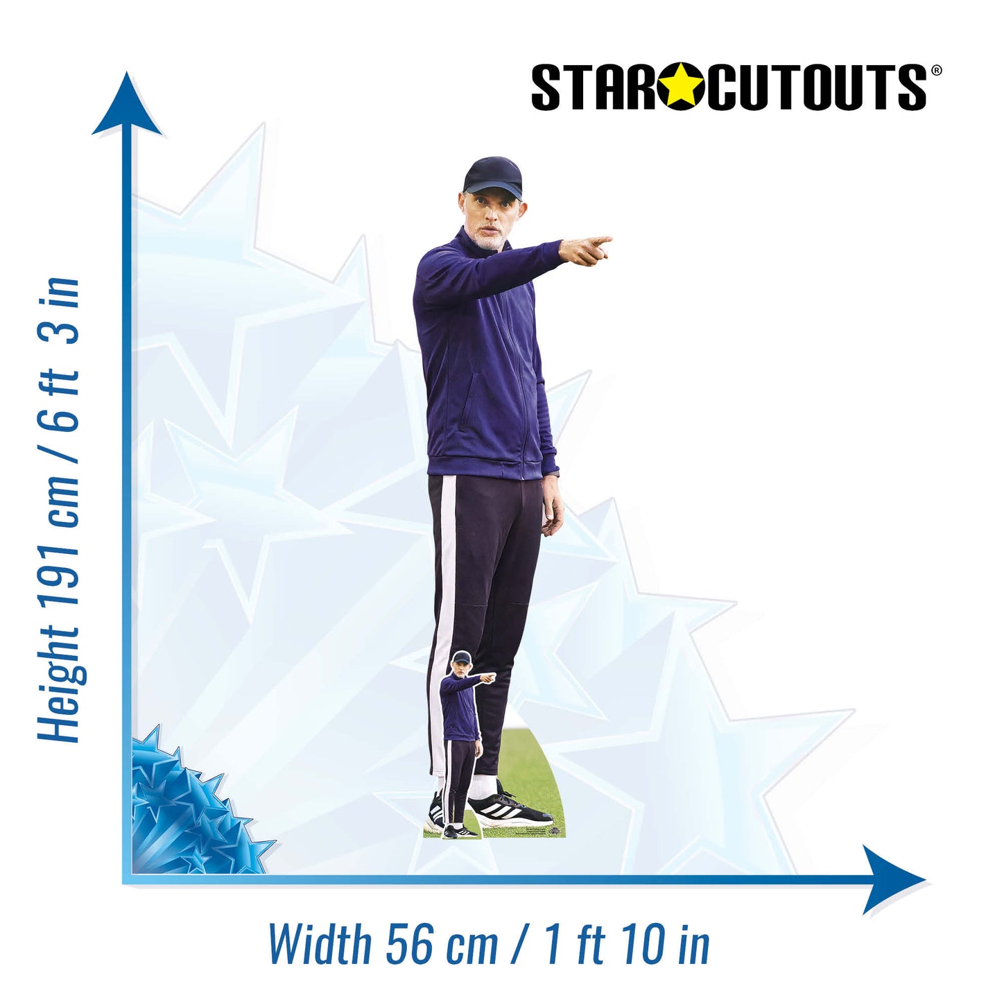 CS1284 Thomas Tuchel Football Manager Cardboard Cutout Height 191cm
