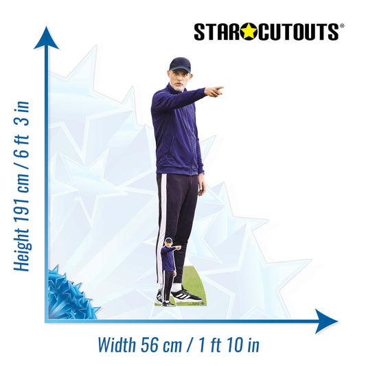 CS1284 Thomas Tuchel Football Manager Cardboard Cutout Height 191cm