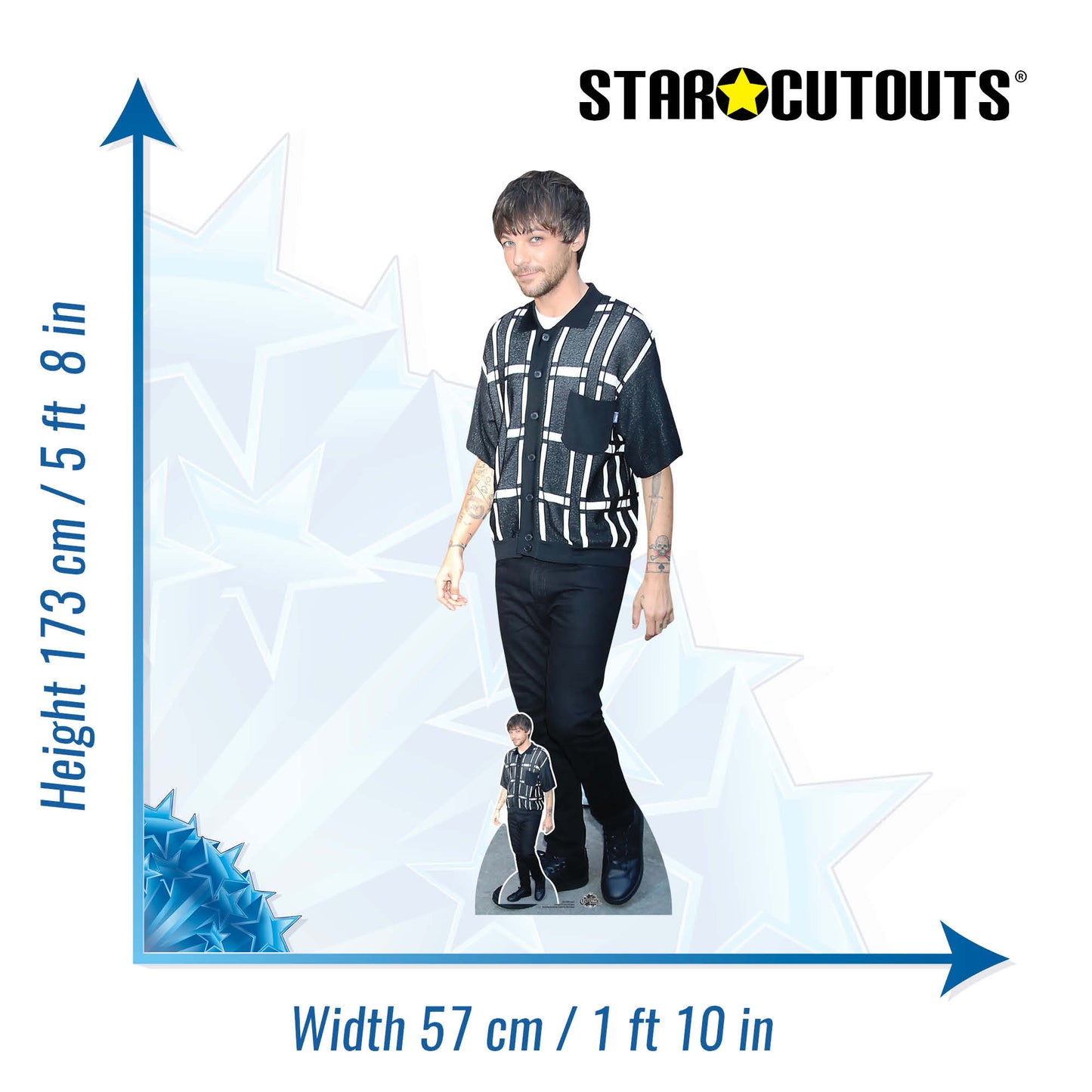 CS1290 Louis Tomlinson Singer Songwriter  Cardboard Cutout Height 173cm
