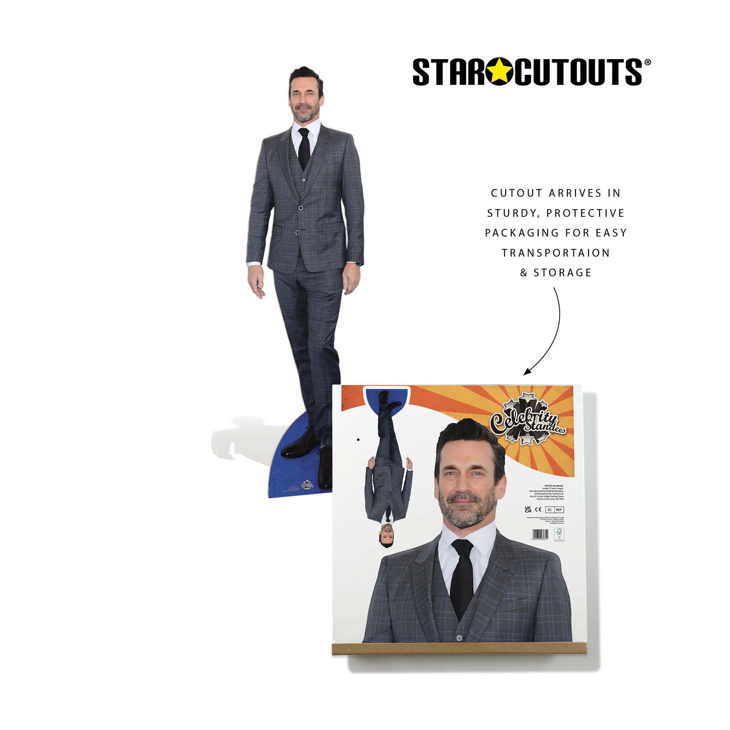CS1311 Jon Hamm Suit Cardboard Cutout Height 188cm