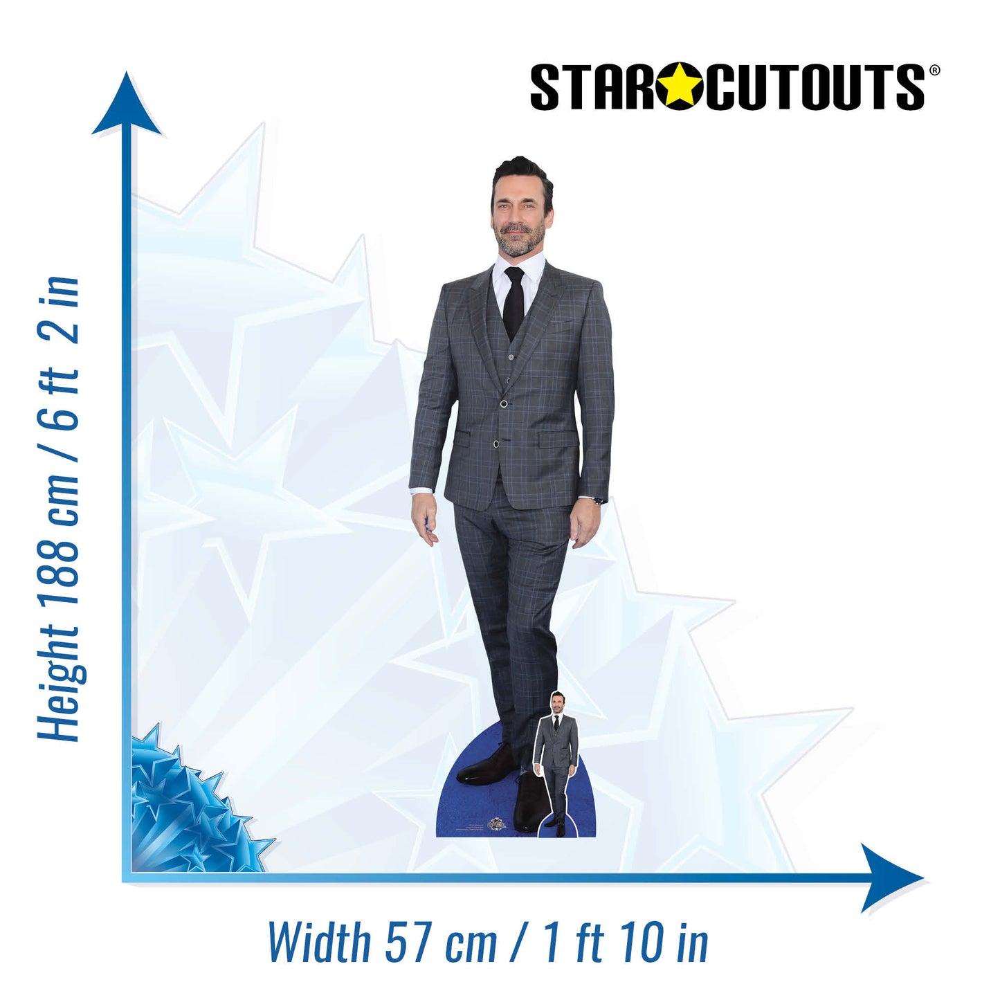 CS1311 Jon Hamm Suit Cardboard Cutout Height 188cm