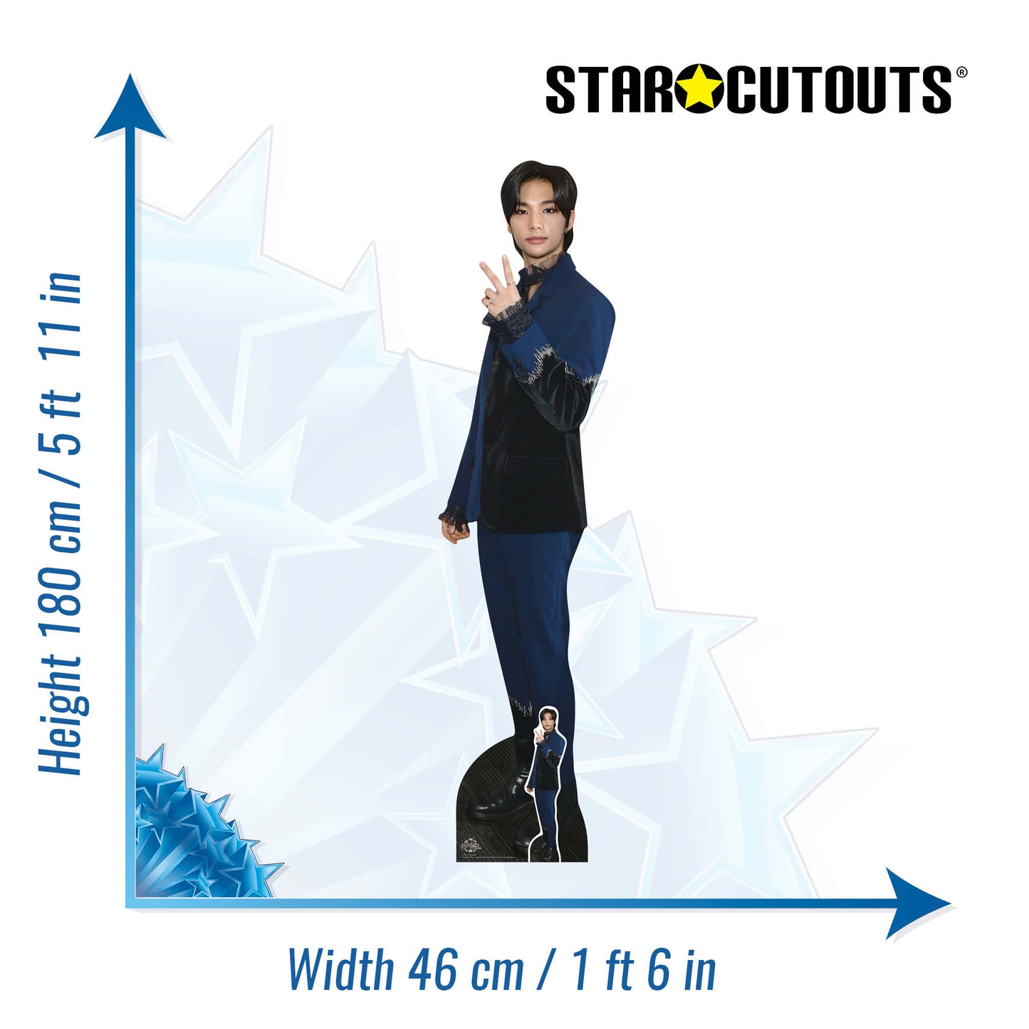 CS1312 Hyunjin Stray Kids Cardboard Cutout  Height 180cm