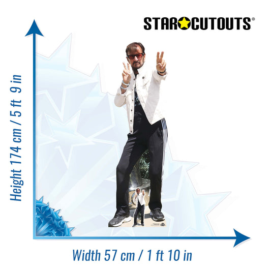 CS1350 Ringo Starr Peace Cardboard Cutout Height 174cm