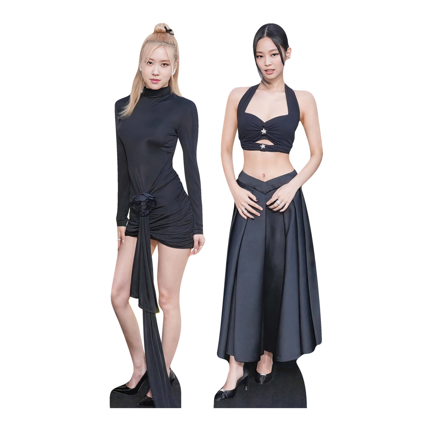 CS1360 Jennie Rose Black Pink Duo Shelf Top Pack Cardboard Cutouts Height 31cm