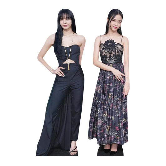 CS1400 Lisa Jisoo Black Pink Duo Shelf Top Pack Cardboard Cutouts Height 31cm