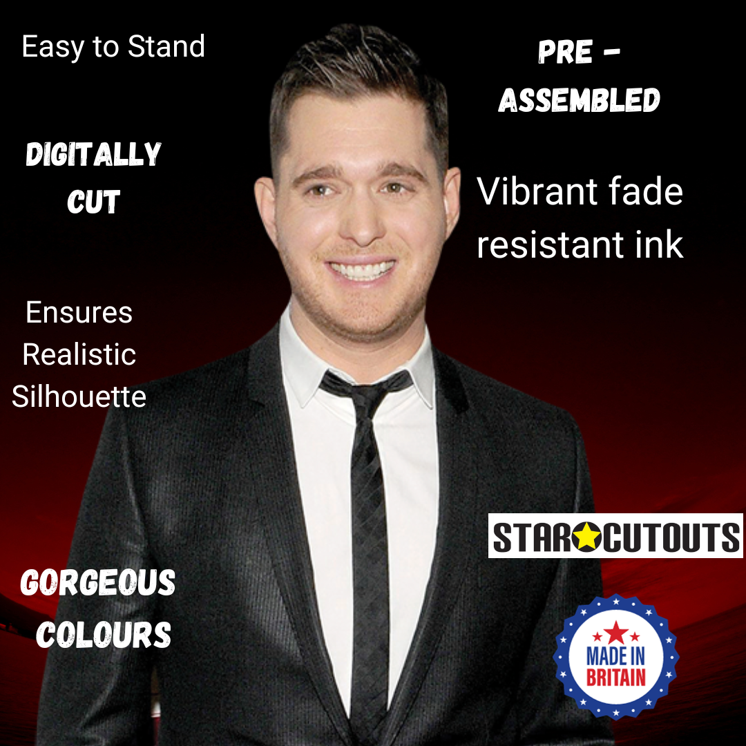 CS546 Michael Buble Height 174cm Lifesize Cardboard Cut Out With Mini - mycardboardcutout