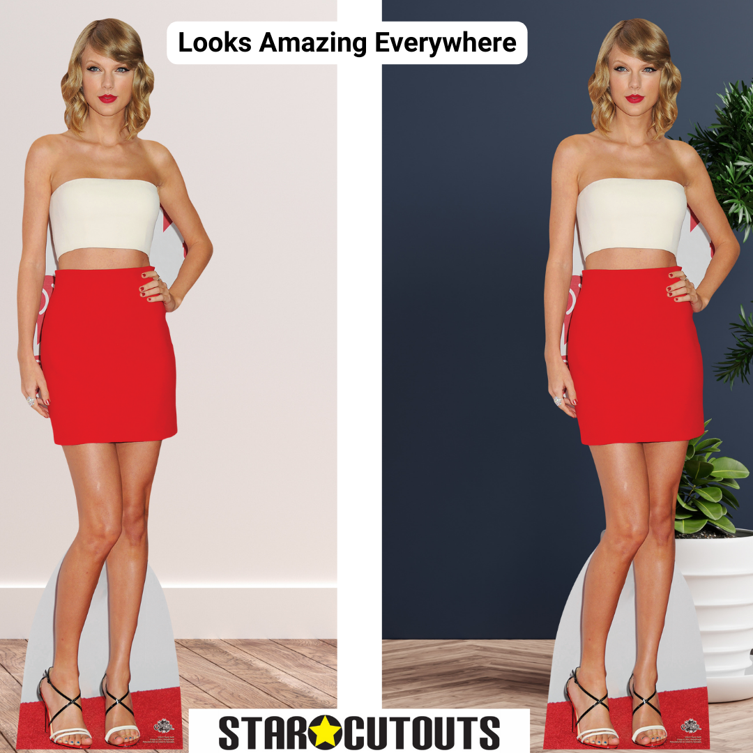 TAYLOR SWIFT WHITE SKIRT LIFE SIZE CARDBOARD CUTOUT with FREE