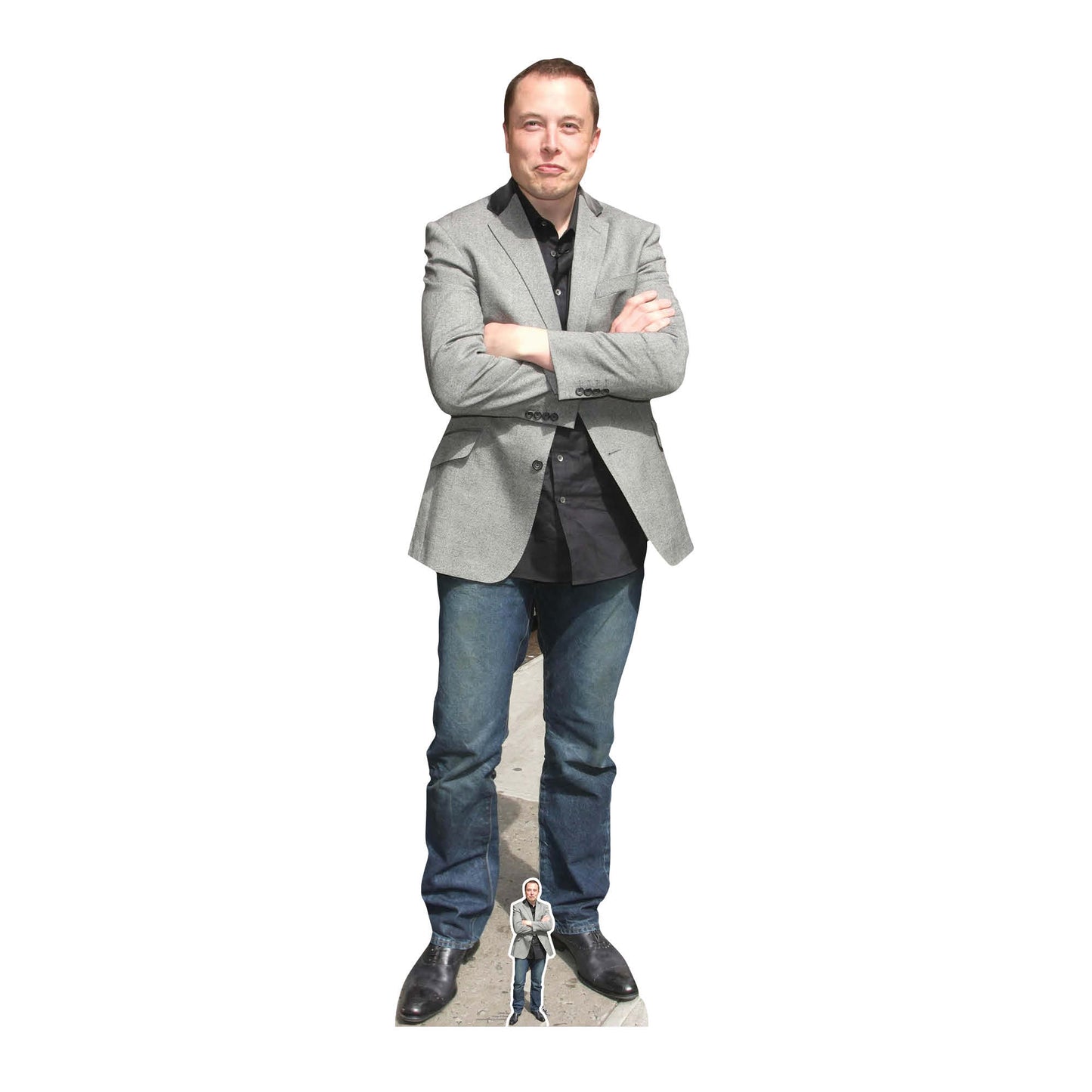 CS860 Elon Musk Height 188cm Lifesize Cardboard Cut Out With Mini - mycardboardcutout