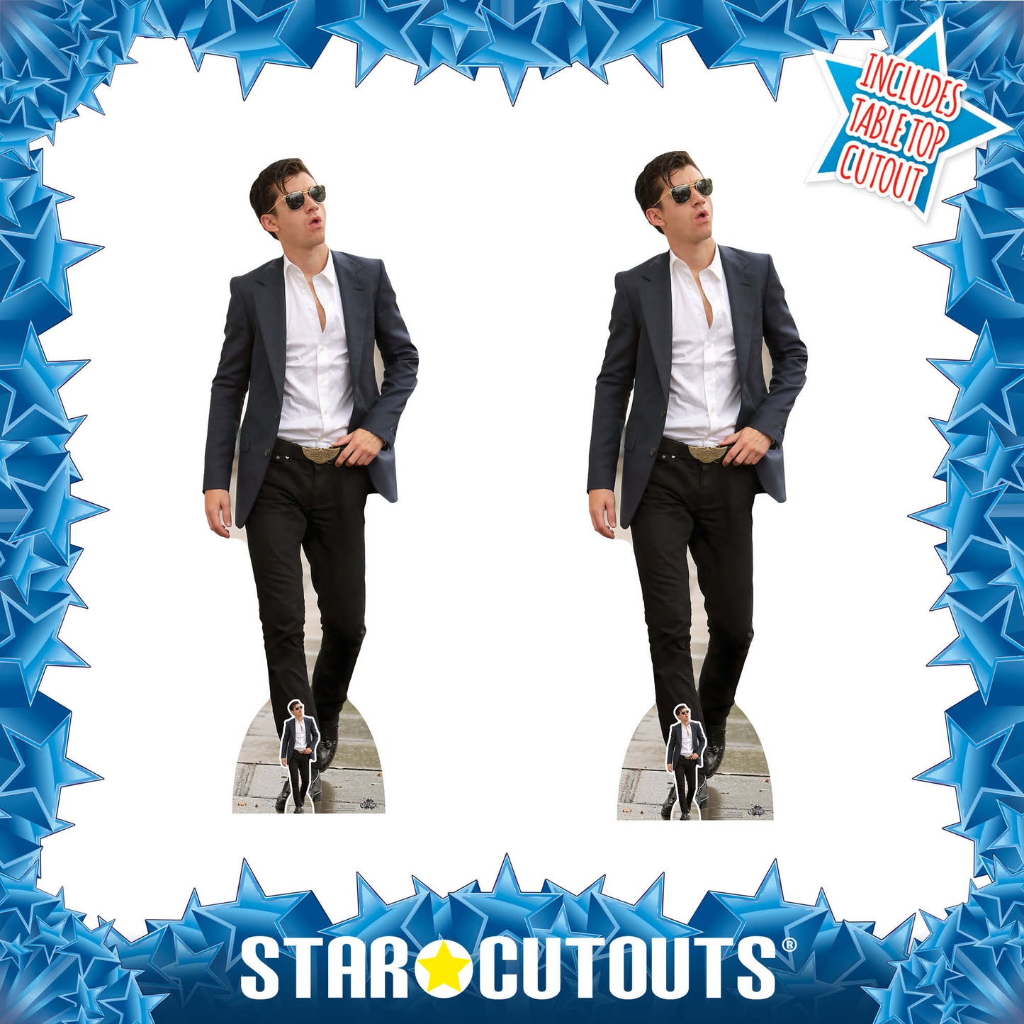 CS945 Alex Turner Height 173cm Lifesize Cardboard Cut Out With Mini - mycardboardcutout