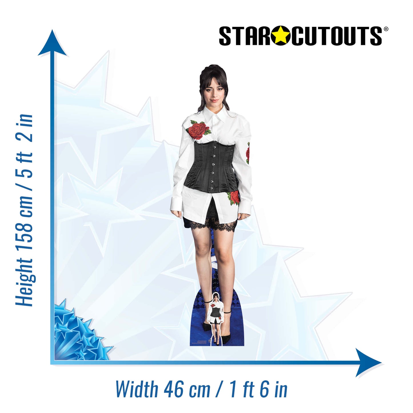 CS974 Camila Cabello Height 158cm Lifesize Cardboard Cut Out With Mini - mycardboardcutout