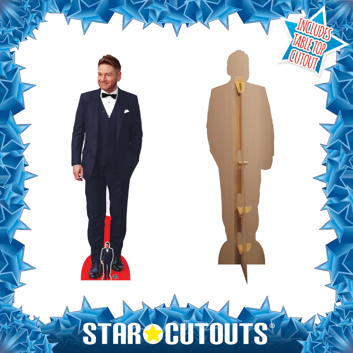 CS977 Kenneth Branagh Height 178cm Lifesize Cardboard Cut Out With Mini