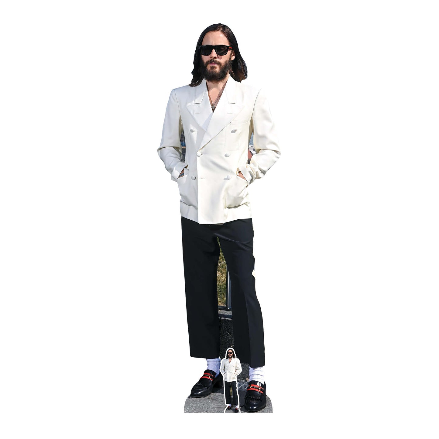 CS978 Jared Leto Sunglasses Height 181cm Lifesize Cardboard Cut Out With Mini - mycardboardcutout