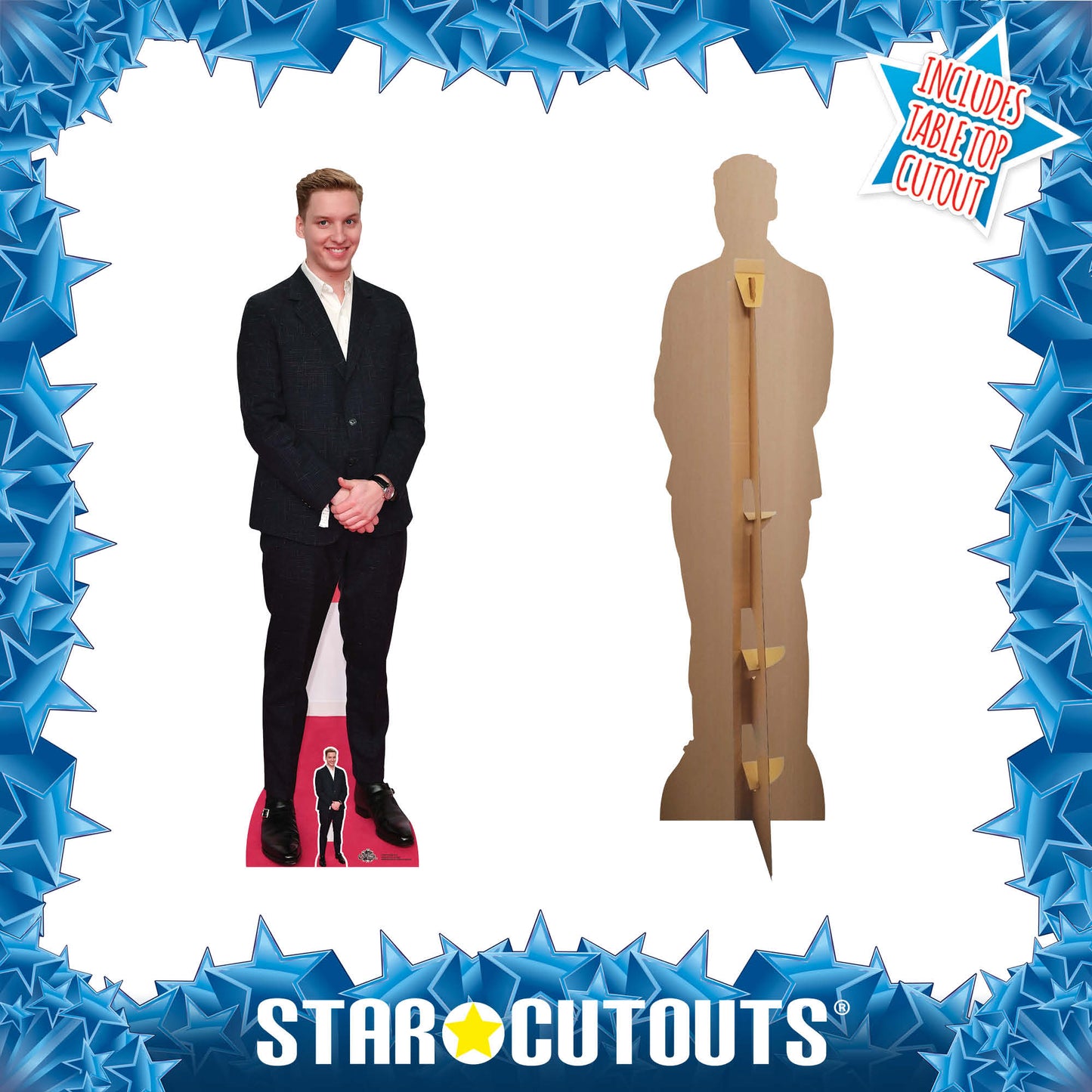 CS983 George Ezra Height 185cm Lifesize Cardboard Cut Out With Mini - mycardboardcutout