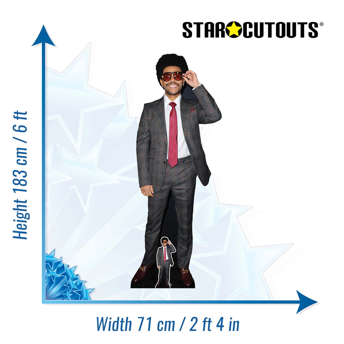 CS987 The Weeknd Height 183cm Lifesize Cardboard Cut Out With Mini