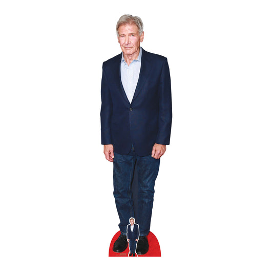 CS992 Harrison Ford Blue Suit Height 186cm Lifesize Cardboard Cut Out With Mini