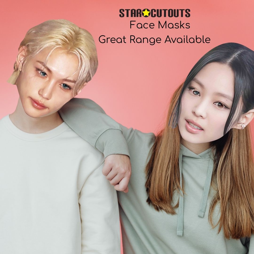 CMP21 Stray Kids  Six Cardboard Face Masks  - 2 x Felix, 2 x Han, 2 x Hyunjin