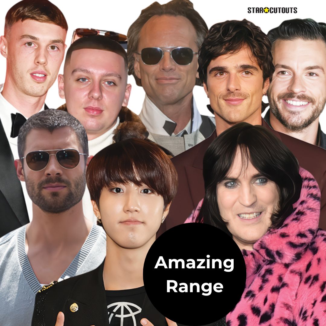 CS1257 Aitch Cardboard Cut Out Height 188cm