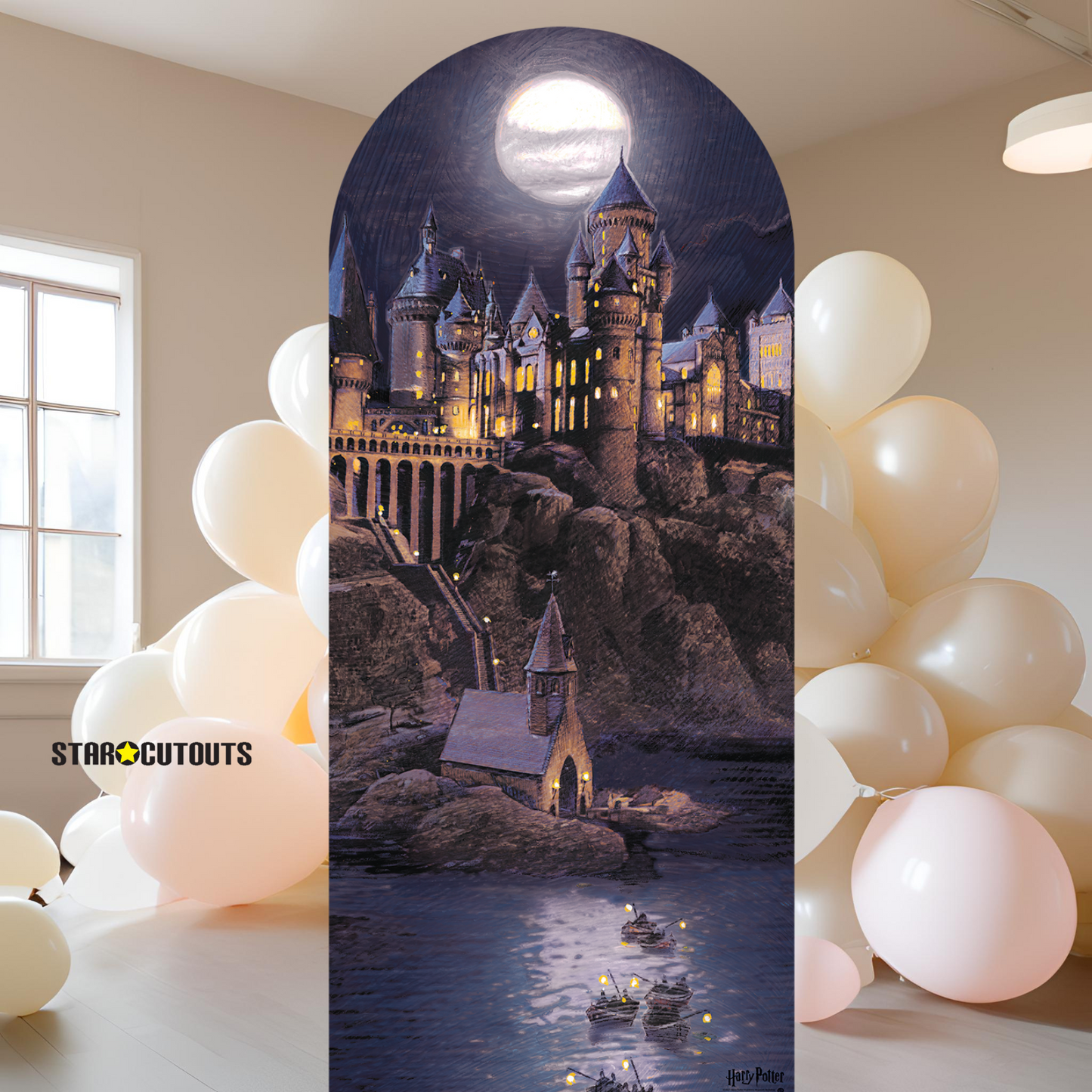 SC4521 Nighttime Hogwarts Backdrop Single - FSC Cardboard Cut Out Height 185cm - mycardboardcutout
