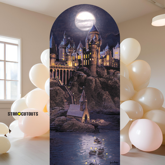 SC4521 Nighttime Hogwarts Backdrop Single - FSC Cardboard Cut Out Height 185cm