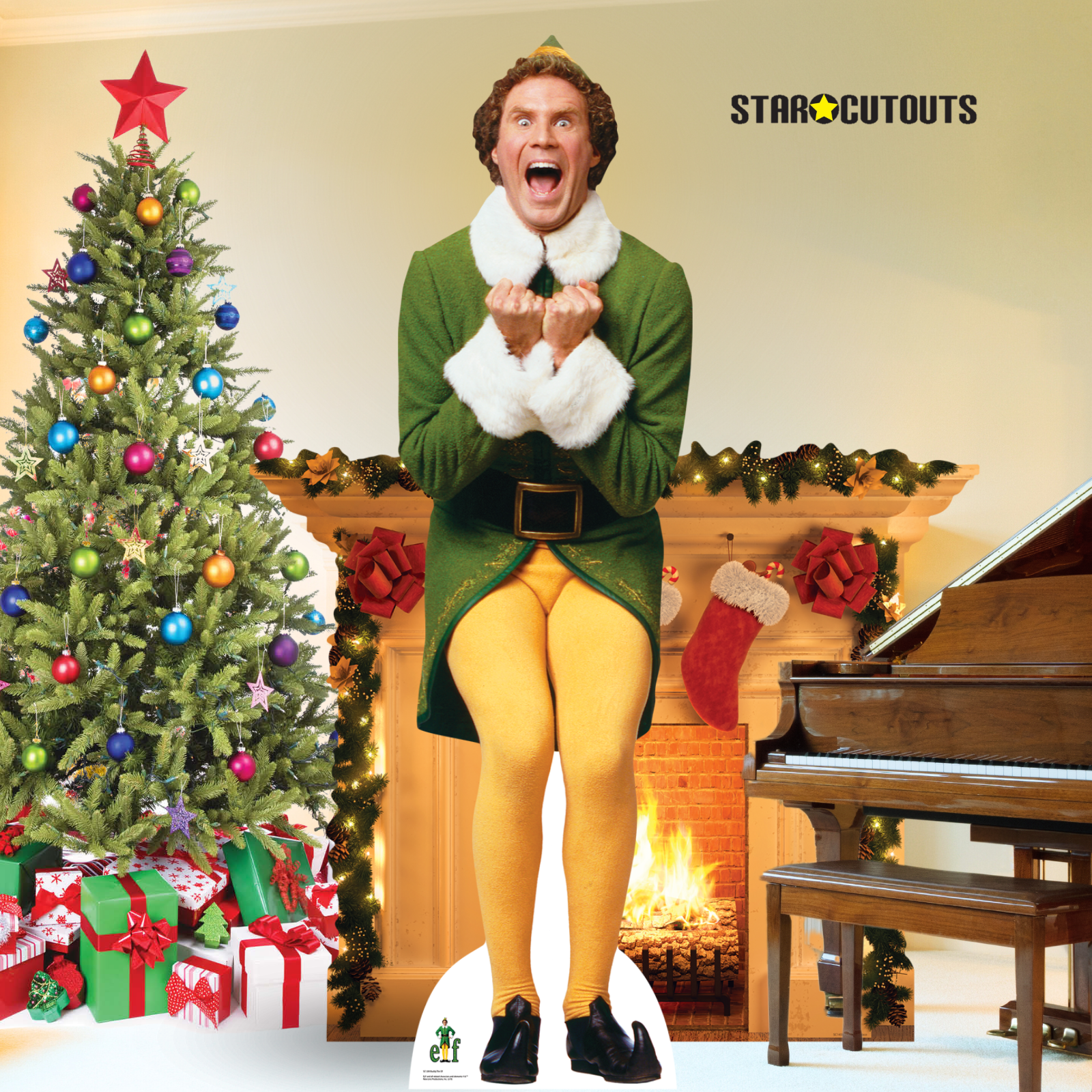 Buddy The Elf Christmas Icon Cardboard Cutout - mycardboardcutout