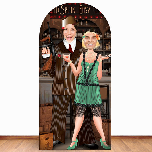SC682 Roaring 20's Stand In Cardboard Cut Out Height 191cm - mycardboardcutout