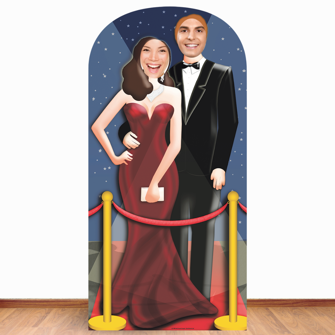 Amazing VIP Red-Carpet Hollywood Couple Stand In Cardboard Cutout