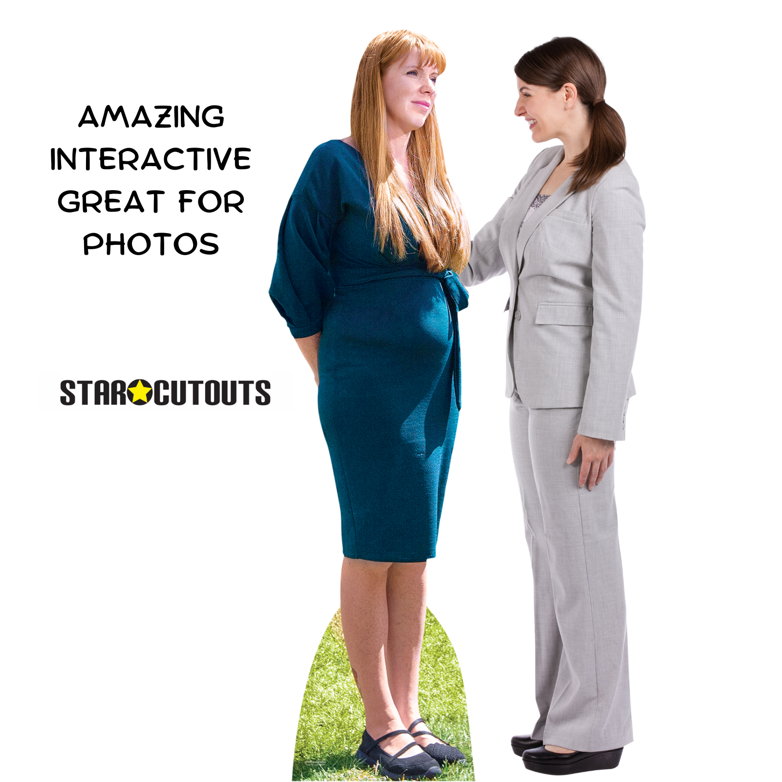 SC4473 Angela Rayner Green Dress Cardboard Cut Out Height 169cm - mycardboardcutout