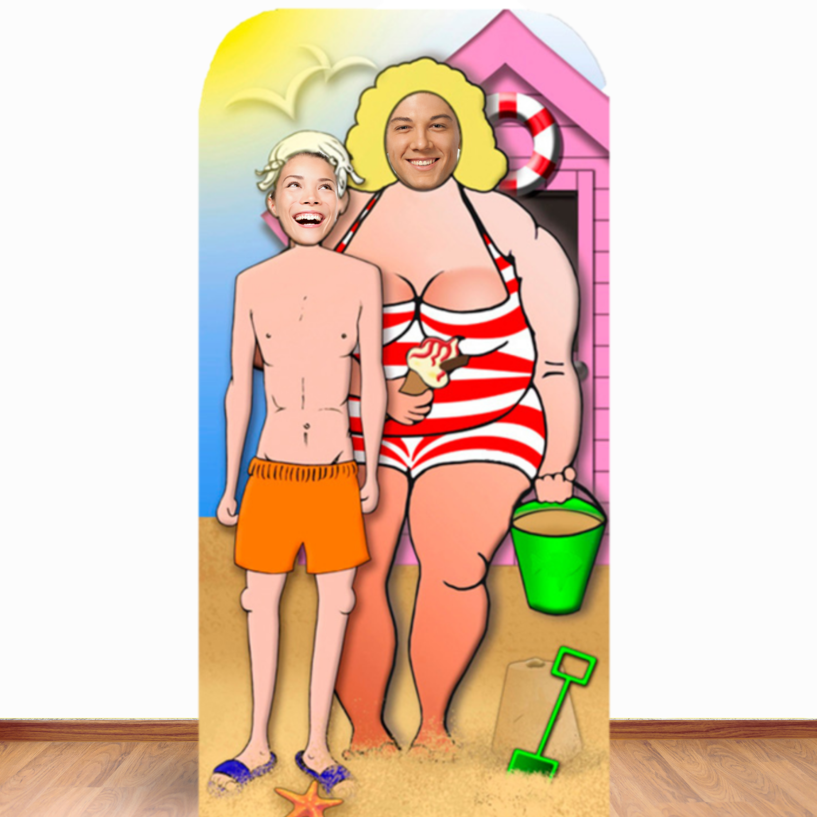Sea Side Couple Stand-In Cardboard Cutout - mycardboardcutout