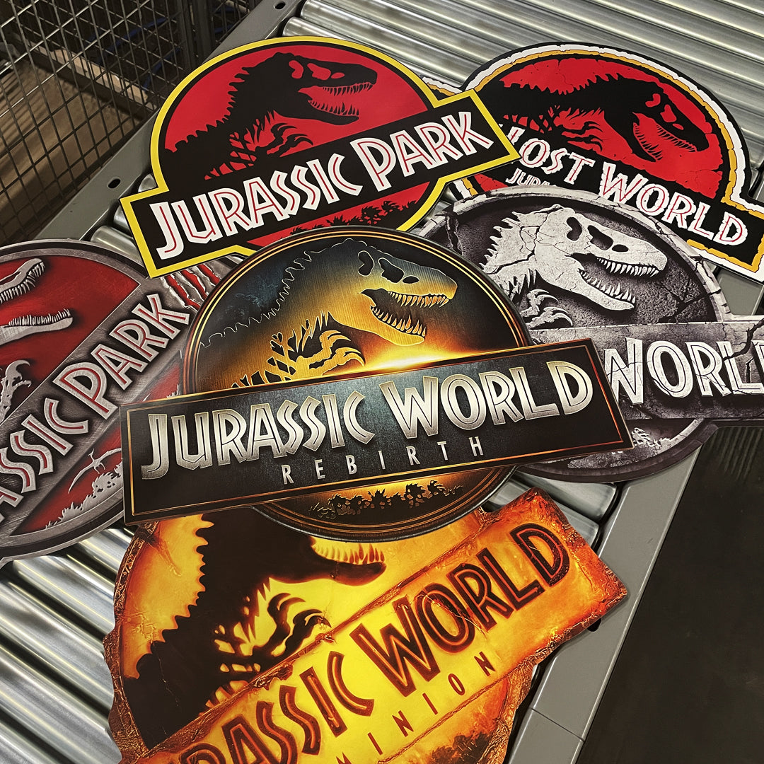 RD008 Jurassic World Room Decoration Pack Logo Pack Cardboard Cut Out Height 30cm