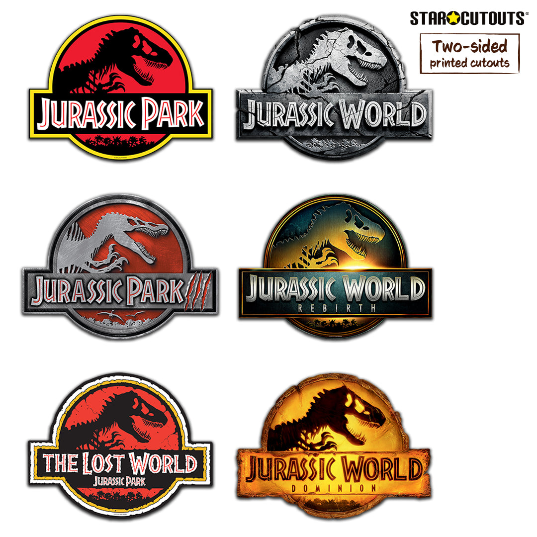 RD008 Jurassic World Room Decoration Pack Logo Pack Cardboard Cut Out Height 30cm
