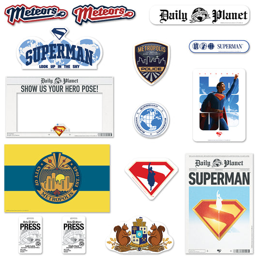 RD013 Superman Poster, Signs & Room Decoration Pack Activity Pack Height 40cm