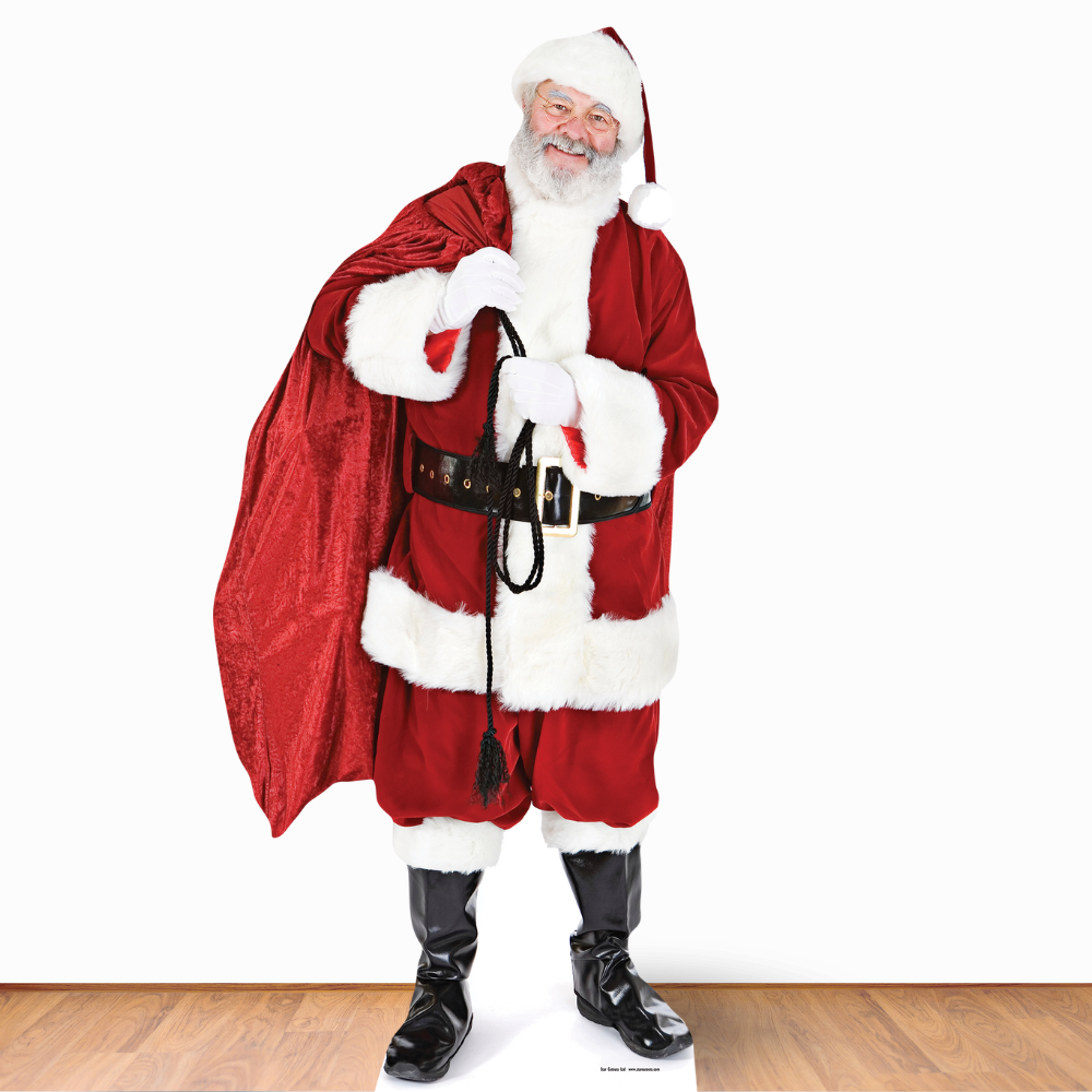 Santa Claus Father Christmas with Sack of Toys Cardboard Cutout