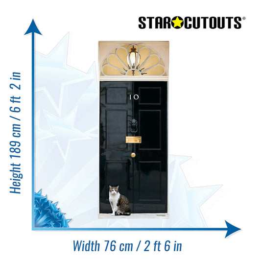 SC4848 10 Downing Street With Larry the Cat Large Cardboard Cutout Height 189cm
