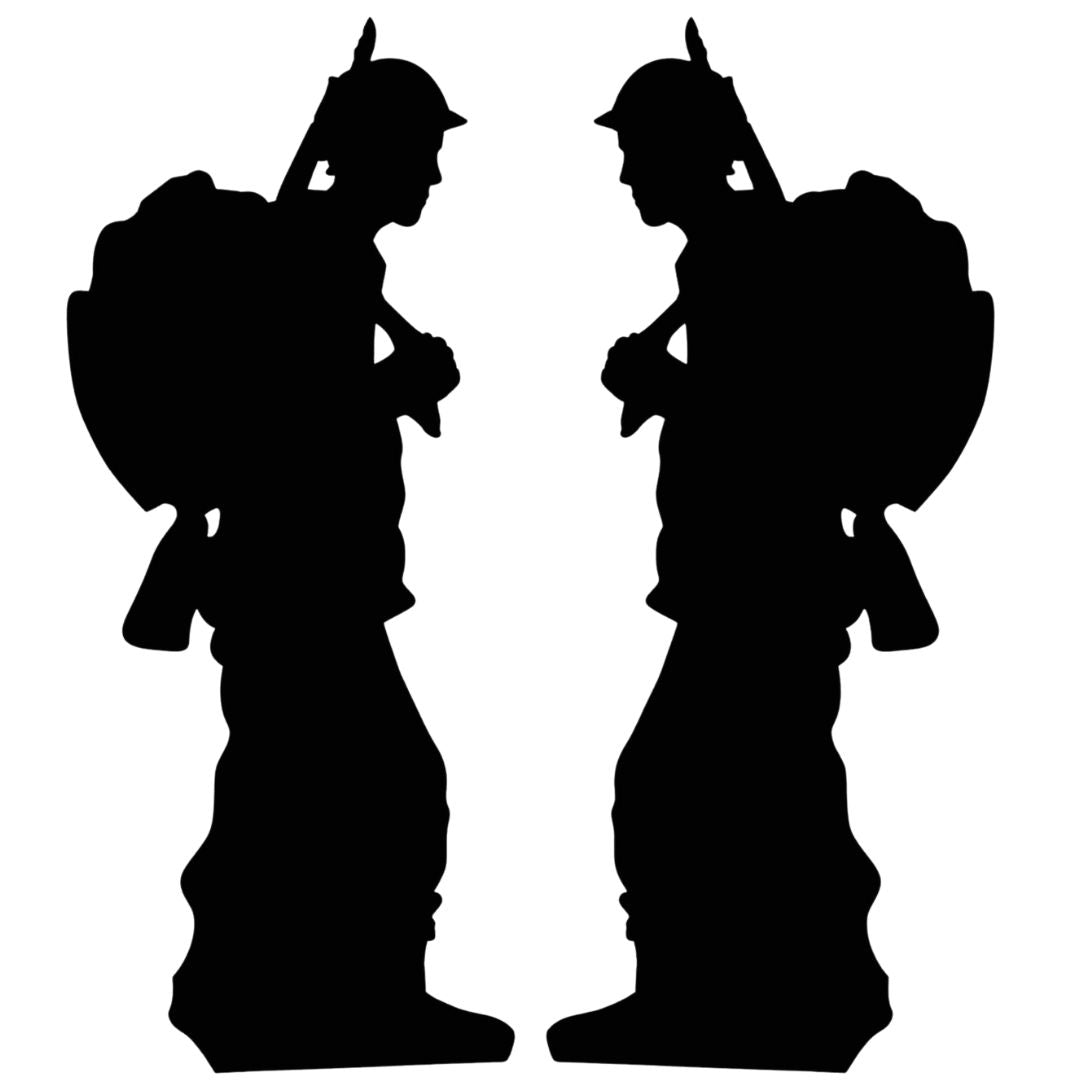 Solider  Double Pack Black Silhouette Cutout