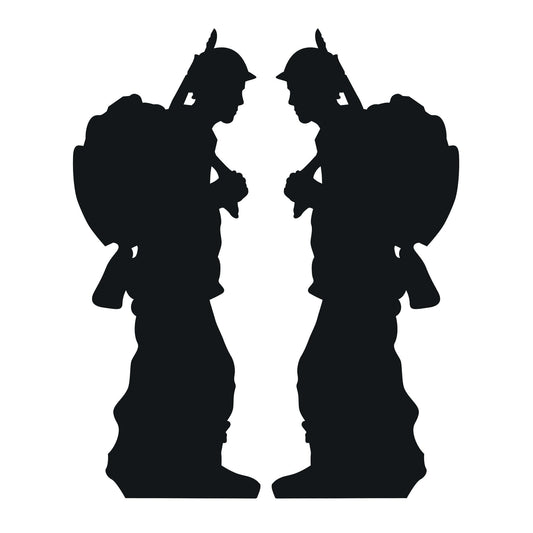 Solider  Double Pack Black Silhouette Cutout