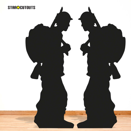 Solider  Double Pack Black Silhouette Cutout
