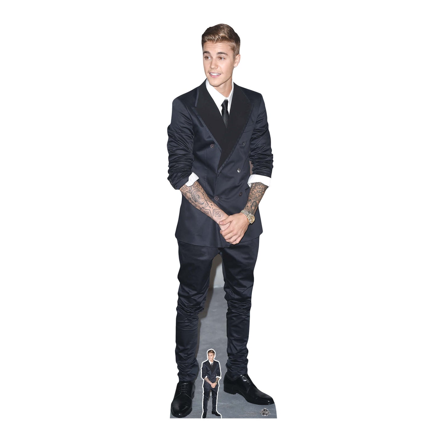 SC1152 Justin Bieber Smart Suit and Smile Cardboard Cut Out Height 177cm