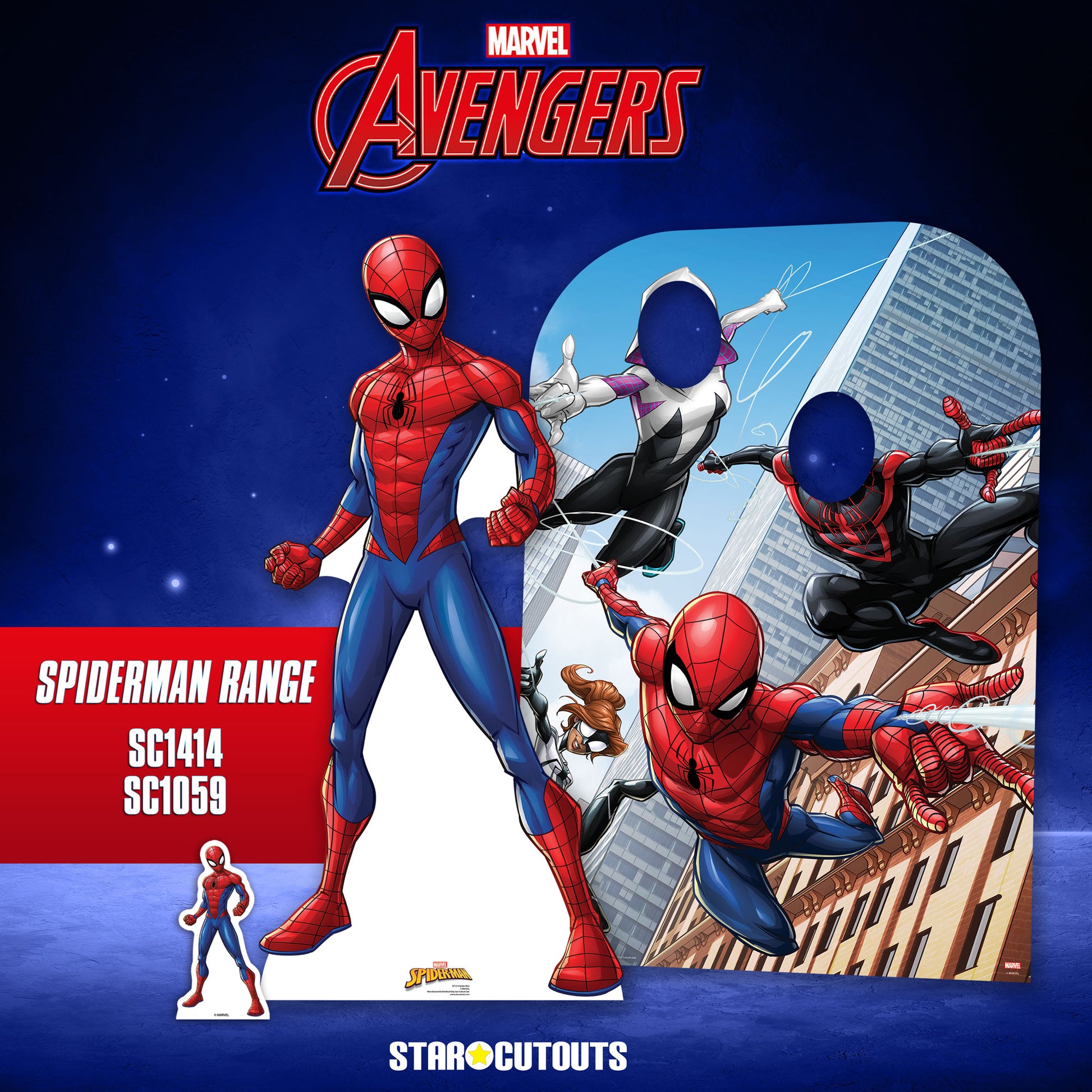 Avengers Theme Spiderman Pose Cutout