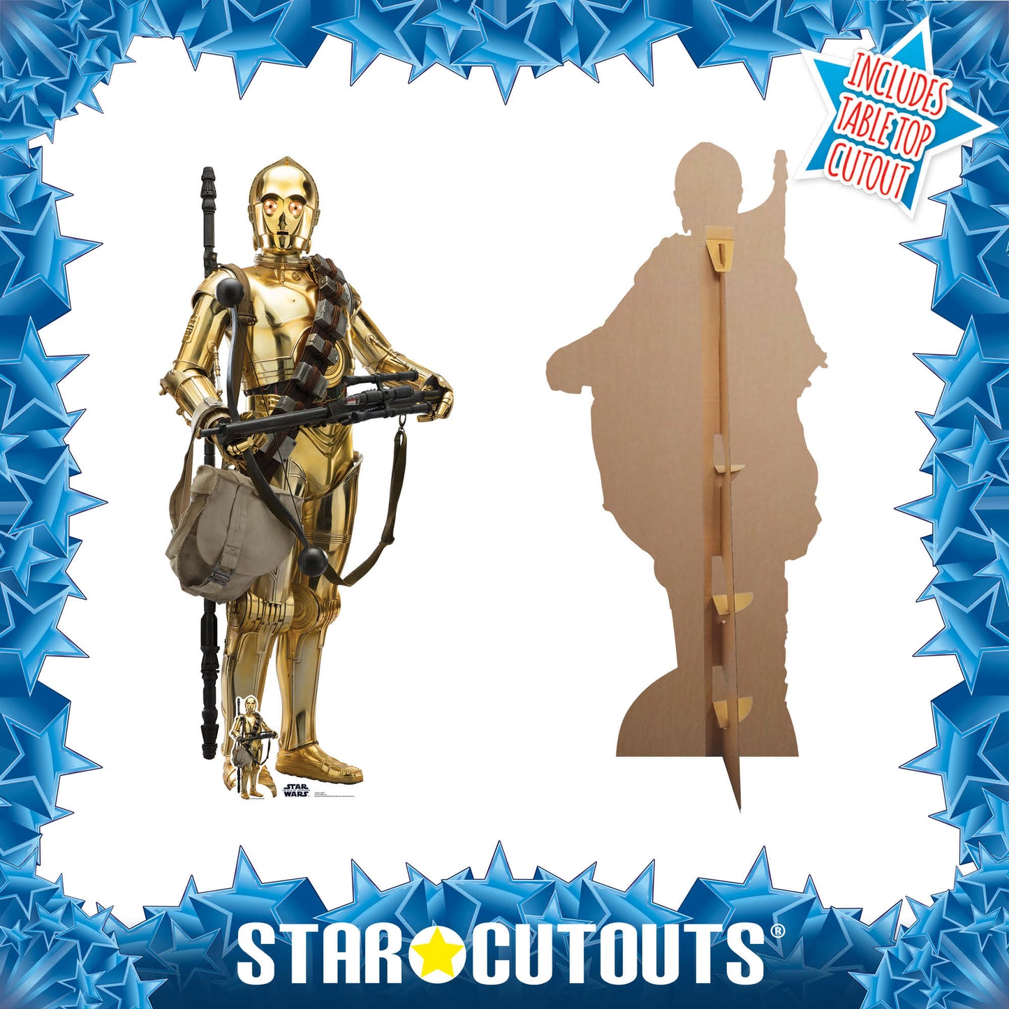 Star Wars C3PO The Rise of Skywalker Cardboard Cut Out Height 176cm