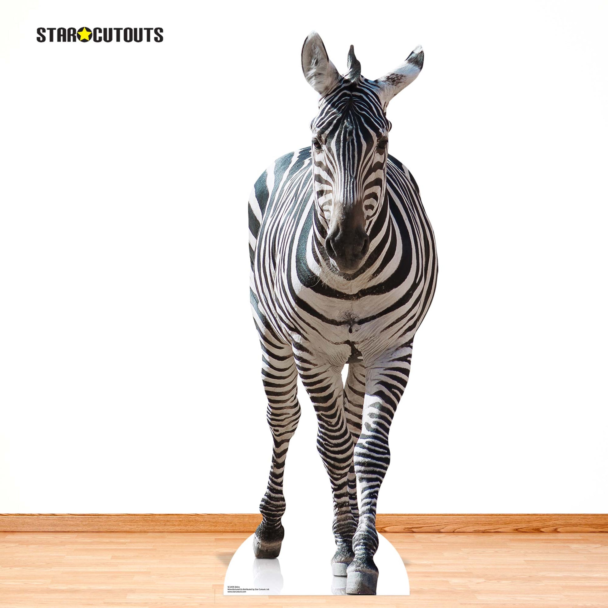 Zebra Black and White Jungle Safari Theme Animal Cardboard Cutout - mycardboardcutout