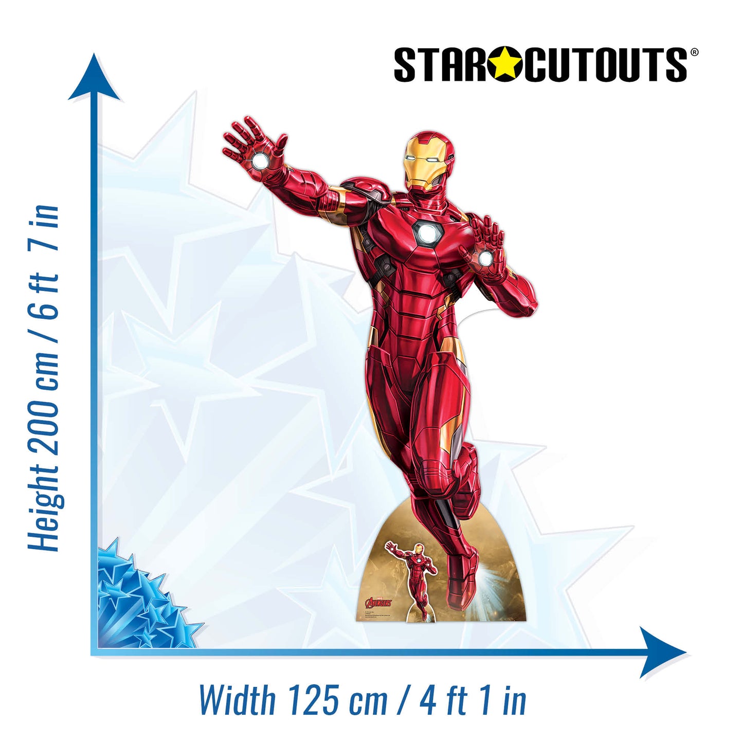 Tony Stark Iron Man  Cardboard Cut Out Height 200cm