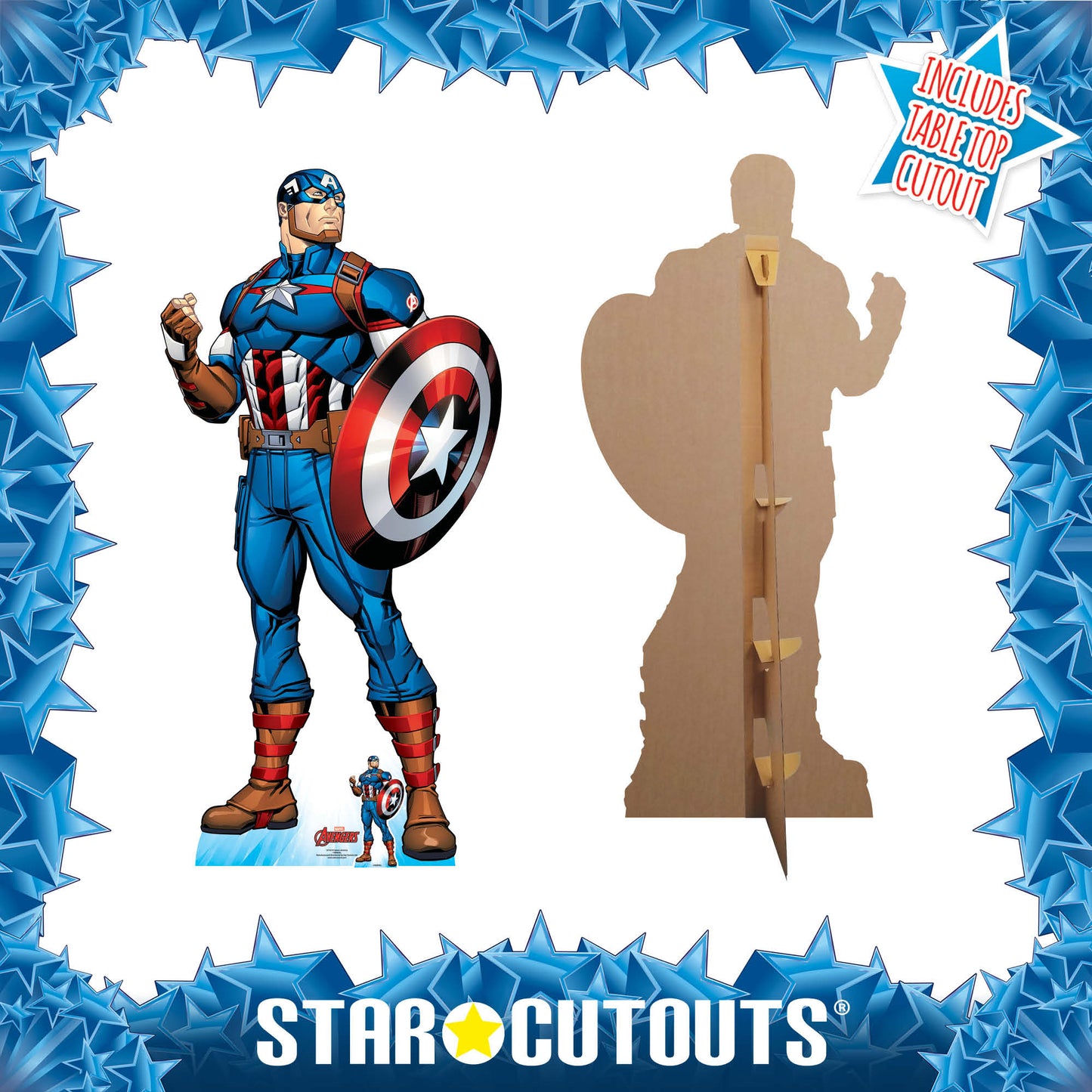 Captain America Super Hero Cardboard Cut Out Height 191cm