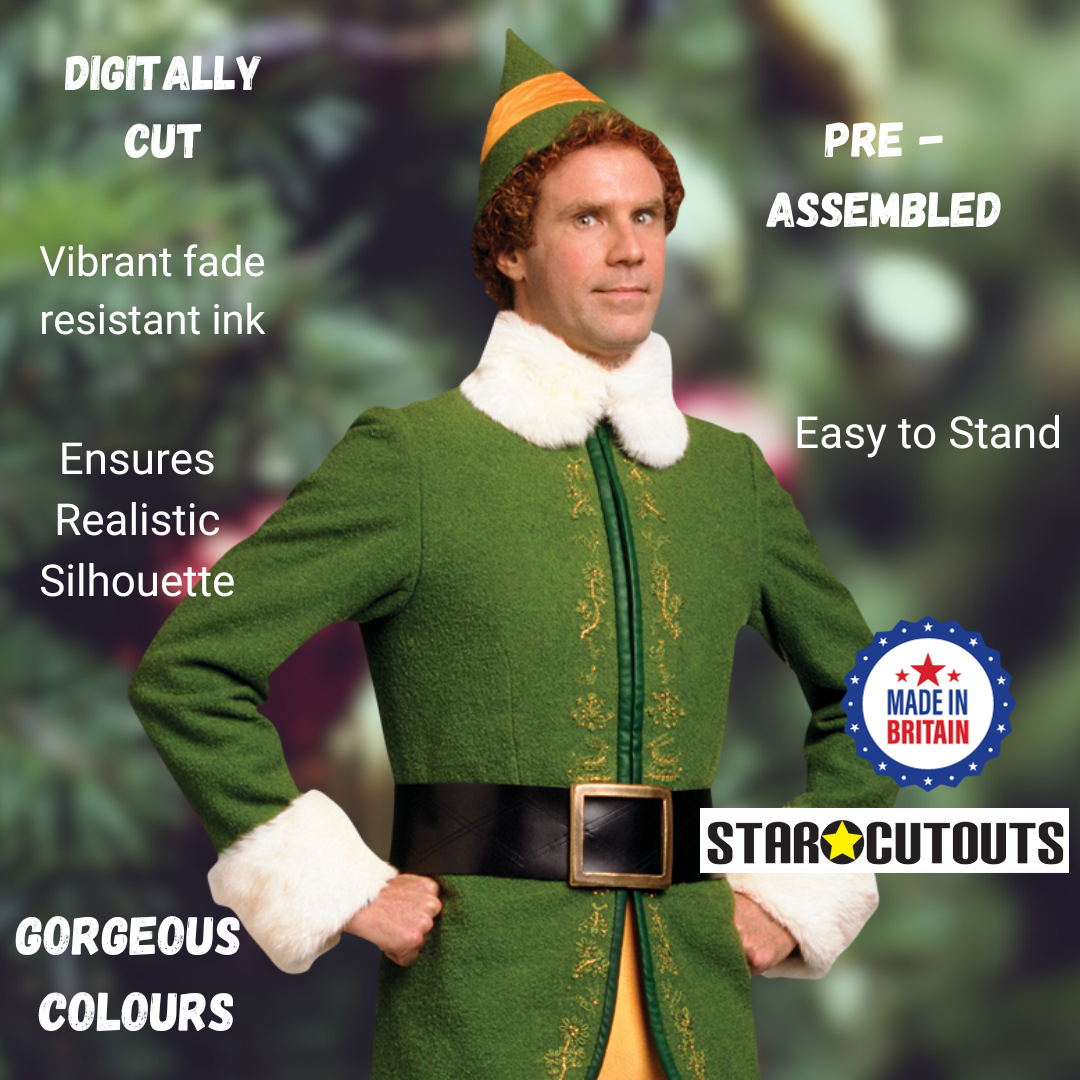 Buddy the Elf Classic Christmas Hands On Hips Cardboard Cutout